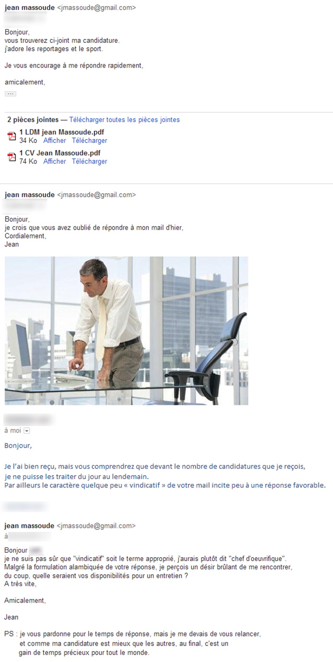 PRETENTION relance NON RMC