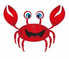 10768360-cartoon-crabe-rouge-isole-sur-fond-blanc-vectoriel